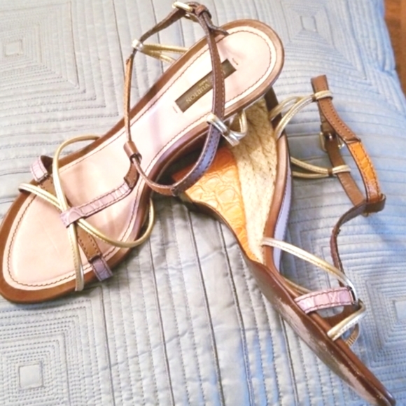Louis Vuitton Wedges Shoes 100% Authentic. Size 9.5 - Picture 1 of 8